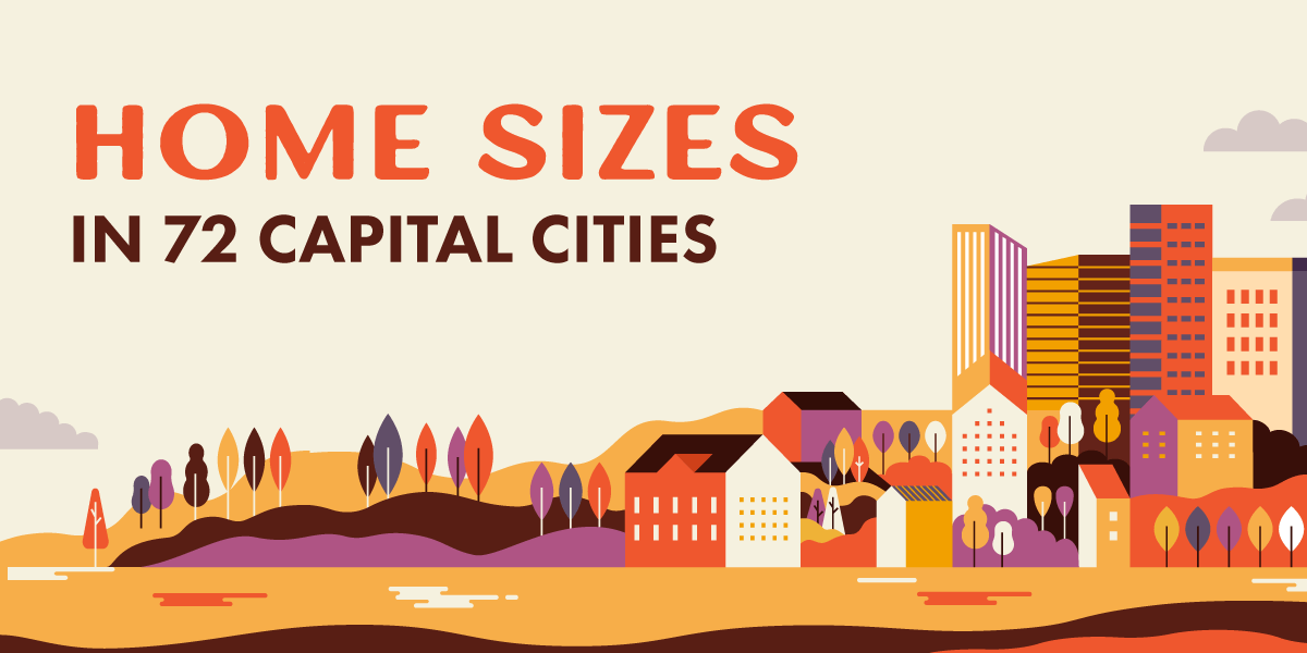 The Average Home Size in Capital Cities, Based on Local Listings