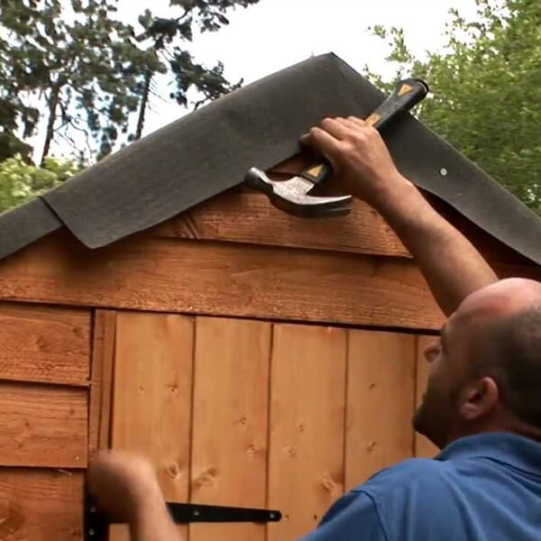 Felt Shed Roof Corners