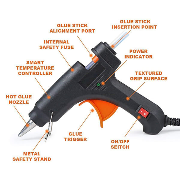 Industrial Strength High-Output Hot Glue Gun for UK