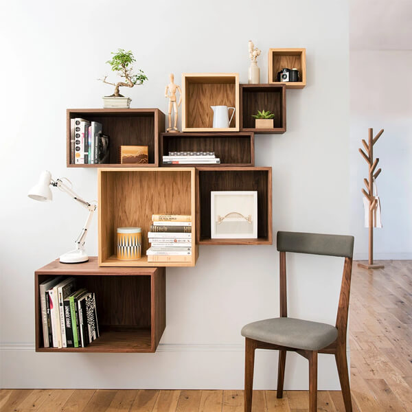 Plain block shelves