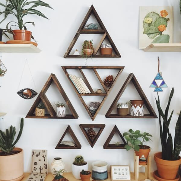 Triangle shelves